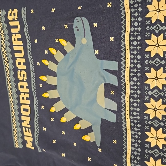 ❤️10/$16 new Menorasaurus Blue Sweatshirt Top Holiday Sweatshirt - Picture 2 of 3